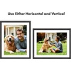 image:imageAmericanflat 8x8 Picture Frame  Matted to 5x5  Engineered Wood  White  Shatterresistant glass wall or tabletop display with included easel sawtooth hangers included secure turntab backingBlack