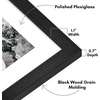 image:imageAmericanflat 8x8 Picture Frame  Matted to 5x5  Engineered Wood  White  Shatterresistant glass wall or tabletop display with included easel sawtooth hangers included secure turntab backingBlack