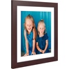 image:imageAmericanflat 8x8 Picture Frame  Matted to 5x5  Engineered Wood  White  Shatterresistant glass wall or tabletop display with included easel sawtooth hangers included secure turntab backingMahogany