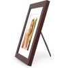 image:imageAmericanflat 8x8 Picture Frame  Matted to 5x5  Engineered Wood  White  Shatterresistant glass wall or tabletop display with included easel sawtooth hangers included secure turntab backingMahogany