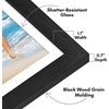image:imageAmericanflat 8x8 Picture Frame  Matted to 5x5  Engineered Wood  White  Shatterresistant glass wall or tabletop display with included easel sawtooth hangers included secure turntab backingBlack