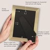 image:imageAmericanflat 8x8 Picture Frame  Matted to 5x5  Engineered Wood  White  Shatterresistant glass wall or tabletop display with included easel sawtooth hangers included secure turntab backingGold