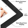 image:imageAmericanflat 8x8 Picture Frame  Matted to 5x5  Engineered Wood  White  Shatterresistant glass wall or tabletop display with included easel sawtooth hangers included secure turntab backingBlack