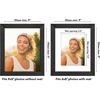 image:imageAmericanflat 8x8 Picture Frame  Matted to 5x5  Engineered Wood  White  Shatterresistant glass wall or tabletop display with included easel sawtooth hangers included secure turntab backingBlack