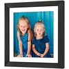 image:imageAmericanflat 8x8 Picture Frame  Matted to 5x5  Engineered Wood  White  Shatterresistant glass wall or tabletop display with included easel sawtooth hangers included secure turntab backingBlack