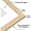 image:imageAmericanflat 8x8 Picture Frame  Matted to 5x5  Engineered Wood  White  Shatterresistant glass wall or tabletop display with included easel sawtooth hangers included secure turntab backingNatural Oak