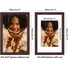 image:imageAmericanflat 8x8 Picture Frame  Matted to 5x5  Engineered Wood  White  Shatterresistant glass wall or tabletop display with included easel sawtooth hangers included secure turntab backingMahogany