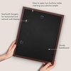 image:imageAmericanflat 8x8 Picture Frame  Matted to 5x5  Engineered Wood  White  Shatterresistant glass wall or tabletop display with included easel sawtooth hangers included secure turntab backingMahogany
