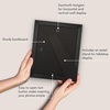 image:imageAmericanflat 8x8 Picture Frame  Matted to 5x5  Engineered Wood  White  Shatterresistant glass wall or tabletop display with included easel sawtooth hangers included secure turntab backingBlack