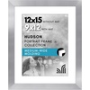 image:imageAmericanflat 8x8 Picture Frame  Matted to 5x5  Engineered Wood  White  Shatterresistant glass wall or tabletop display with included easel sawtooth hangers included secure turntab backingSilver