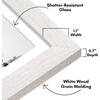 image:imageAmericanflat 8x8 Picture Frame  Matted to 5x5  Engineered Wood  White  Shatterresistant glass wall or tabletop display with included easel sawtooth hangers included secure turntab backingWhite