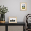 image:imageAmericanflat 8x8 Picture Frame  Matted to 5x5  Engineered Wood  White  Shatterresistant glass wall or tabletop display with included easel sawtooth hangers included secure turntab backingNatural Oak