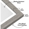 image:imageAmericanflat 8x8 Picture Frame  Matted to 5x5  Engineered Wood  White  Shatterresistant glass wall or tabletop display with included easel sawtooth hangers included secure turntab backingGrey Wood