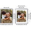 image:imageAmericanflat 8x8 Picture Frame  Matted to 5x5  Engineered Wood  White  Shatterresistant glass wall or tabletop display with included easel sawtooth hangers included secure turntab backingSilver