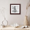 image:imageAmericanflat 8x8 Picture Frame  Matted to 5x5  Engineered Wood  White  Shatterresistant glass wall or tabletop display with included easel sawtooth hangers included secure turntab backingMahogany