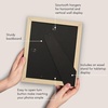 image:imageAmericanflat 8x8 Picture Frame  Matted to 5x5  Engineered Wood  White  Shatterresistant glass wall or tabletop display with included easel sawtooth hangers included secure turntab backingNatural Oak