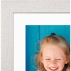 image:imageAmericanflat 8x8 Picture Frame  Matted to 5x5  Engineered Wood  White  Shatterresistant glass wall or tabletop display with included easel sawtooth hangers included secure turntab backingWhite