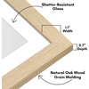 image:imageAmericanflat 8x8 Picture Frame  Matted to 5x5  Engineered Wood  White  Shatterresistant glass wall or tabletop display with included easel sawtooth hangers included secure turntab backingNatural Oak