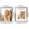 image:imageAmericanflat 8x8 Picture Frame  Matted to 5x5  Engineered Wood  White  Shatterresistant glass wall or tabletop display with included easel sawtooth hangers included secure turntab backingSilver