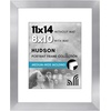 image:imageAmericanflat 8x8 Picture Frame  Matted to 5x5  Engineered Wood  White  Shatterresistant glass wall or tabletop display with included easel sawtooth hangers included secure turntab backingSilver