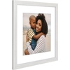 image:imageAmericanflat 8x8 Picture Frame  Matted to 5x5  Engineered Wood  White  Shatterresistant glass wall or tabletop display with included easel sawtooth hangers included secure turntab backingWhite