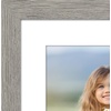 image:imageAmericanflat 8x8 Picture Frame  Matted to 5x5  Engineered Wood  White  Shatterresistant glass wall or tabletop display with included easel sawtooth hangers included secure turntab backingGrey Wood