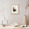 image:imageAmericanflat 8x8 Picture Frame  Matted to 5x5  Engineered Wood  White  Shatterresistant glass wall or tabletop display with included easel sawtooth hangers included secure turntab backingNatural Oak