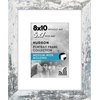 image:imageAmericanflat 8x8 Picture Frame  Matted to 5x5  Engineered Wood  White  Shatterresistant glass wall or tabletop display with included easel sawtooth hangers included secure turntab backingDistressed White