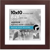image:imageAmericanflat 8x8 Picture Frame  Matted to 5x5  Engineered Wood  White  Shatterresistant glass wall or tabletop display with included easel sawtooth hangers included secure turntab backingMahogany