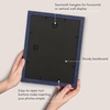 image:imageAmericanflat 8x8 Picture Frame  Matted to 5x5  Engineered Wood  White  Shatterresistant glass wall or tabletop display with included easel sawtooth hangers included secure turntab backingBlue