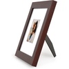 image:imageAmericanflat 8x8 Picture Frame  Matted to 5x5  Engineered Wood  White  Shatterresistant glass wall or tabletop display with included easel sawtooth hangers included secure turntab backingMahogany