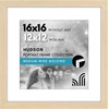 image:imageAmericanflat 8x8 Picture Frame  Matted to 5x5  Engineered Wood  White  Shatterresistant glass wall or tabletop display with included easel sawtooth hangers included secure turntab backingNatural Oak