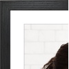 image:imageAmericanflat 8x8 Picture Frame  Matted to 5x5  Engineered Wood  White  Shatterresistant glass wall or tabletop display with included easel sawtooth hangers included secure turntab backingBlack
