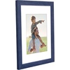 image:imageAmericanflat 8x8 Picture Frame  Matted to 5x5  Engineered Wood  White  Shatterresistant glass wall or tabletop display with included easel sawtooth hangers included secure turntab backingBlue