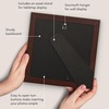 image:imageAmericanflat 8x8 Picture Frame  Matted to 5x5  Engineered Wood  White  Shatterresistant glass wall or tabletop display with included easel sawtooth hangers included secure turntab backingMahogany