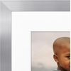 image:imageAmericanflat 8x8 Picture Frame  Matted to 5x5  Engineered Wood  White  Shatterresistant glass wall or tabletop display with included easel sawtooth hangers included secure turntab backingSilver