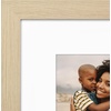 image:imageAmericanflat 8x8 Picture Frame  Matted to 5x5  Engineered Wood  White  Shatterresistant glass wall or tabletop display with included easel sawtooth hangers included secure turntab backingNatural Oak