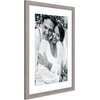 image:imageAmericanflat 8x8 Picture Frame  Matted to 5x5  Engineered Wood  White  Shatterresistant glass wall or tabletop display with included easel sawtooth hangers included secure turntab backingGrey Wood