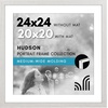 image:imageAmericanflat 8x8 Picture Frame  Matted to 5x5  Engineered Wood  White  Shatterresistant glass wall or tabletop display with included easel sawtooth hangers included secure turntab backingWhite