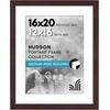 image:imageAmericanflat 8x8 Picture Frame  Matted to 5x5  Engineered Wood  White  Shatterresistant glass wall or tabletop display with included easel sawtooth hangers included secure turntab backingMahogany
