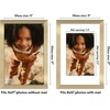 image:imageAmericanflat 8x8 Picture Frame  Matted to 5x5  Engineered Wood  White  Shatterresistant glass wall or tabletop display with included easel sawtooth hangers included secure turntab backingGold