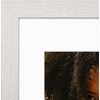 image:imageAmericanflat 8x8 Picture Frame  Matted to 5x5  Engineered Wood  White  Shatterresistant glass wall or tabletop display with included easel sawtooth hangers included secure turntab backingWhite