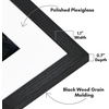 image:imageAmericanflat 8x8 Picture Frame  Matted to 5x5  Engineered Wood  White  Shatterresistant glass wall or tabletop display with included easel sawtooth hangers included secure turntab backingBlack