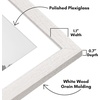 image:imageAmericanflat 8x8 Picture Frame  Matted to 5x5  Engineered Wood  White  Shatterresistant glass wall or tabletop display with included easel sawtooth hangers included secure turntab backingWhite