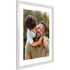image:imageAmericanflat 8x8 Picture Frame  Matted to 5x5  Engineered Wood  White  Shatterresistant glass wall or tabletop display with included easel sawtooth hangers included secure turntab backingWhite