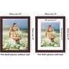 image:imageAmericanflat 8x8 Picture Frame  Matted to 5x5  Engineered Wood  White  Shatterresistant glass wall or tabletop display with included easel sawtooth hangers included secure turntab backingMahogany