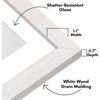 image:imageAmericanflat 8x8 Picture Frame  Matted to 5x5  Engineered Wood  White  Shatterresistant glass wall or tabletop display with included easel sawtooth hangers included secure turntab backingWhite