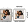 image:imageAmericanflat 8x8 Picture Frame  Matted to 5x5  Engineered Wood  White  Shatterresistant glass wall or tabletop display with included easel sawtooth hangers included secure turntab backingGrey Wood