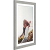 image:imageAmericanflat 8x8 Picture Frame  Matted to 5x5  Engineered Wood  White  Shatterresistant glass wall or tabletop display with included easel sawtooth hangers included secure turntab backingGrey Wood