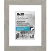image:imageAmericanflat 8x8 Picture Frame  Matted to 5x5  Engineered Wood  White  Shatterresistant glass wall or tabletop display with included easel sawtooth hangers included secure turntab backingGrey Wood